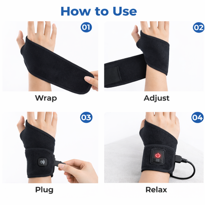 Wrist Pain Relief Wrap – Heat & Vibration Therapy for Fast Relief